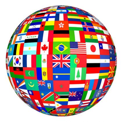 看图识字，那个英语词汇是对的？ South Korea,Russia,Arabic,Countries and Languages